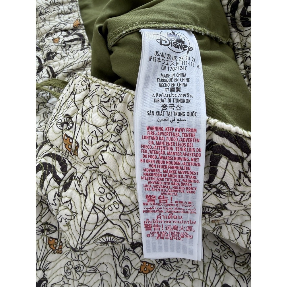 Disney Bambi Cotton Pull On Cropped Pants Green Plus Size 2XL - Picture 13 of 15